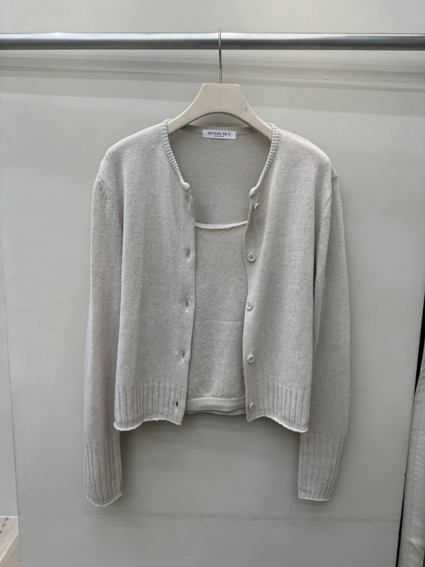 NOTHING韓國東大門代購女裝新款人氣26春夏職業熱賣套裝開衫NOTHING套裝圖色3