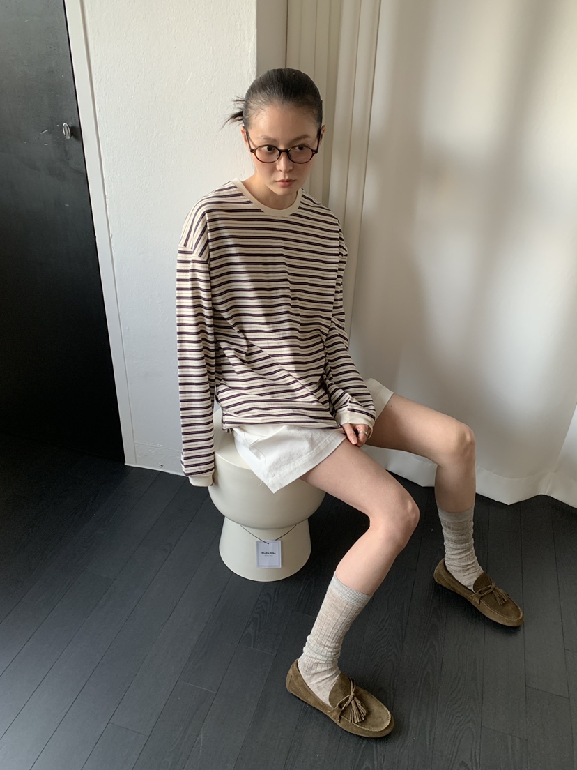 OURS韓國直郵女士新品推薦熱賣職業26春夏人氣休閑長袖T恤OURS長袖T恤