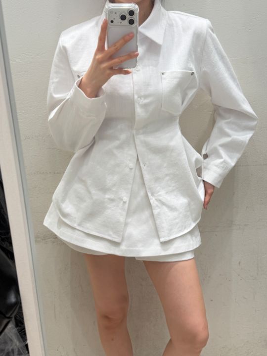 mars韓國代購女士新款26春夏休閑職業推薦時尚襯衫蕾絲衫mars襯衫/蕾絲衫