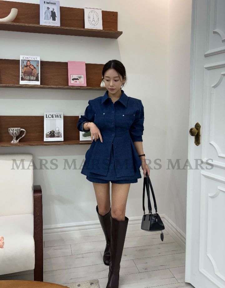 mars韓國代購女士新款26春夏休閑職業推薦時尚襯衫蕾絲衫mars襯衫/蕾絲衫