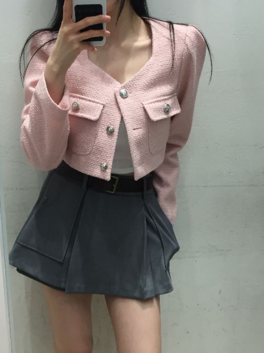 mars韓國東大門代購女士新款人氣職業推薦26春夏夾克粗花呢mars夾克