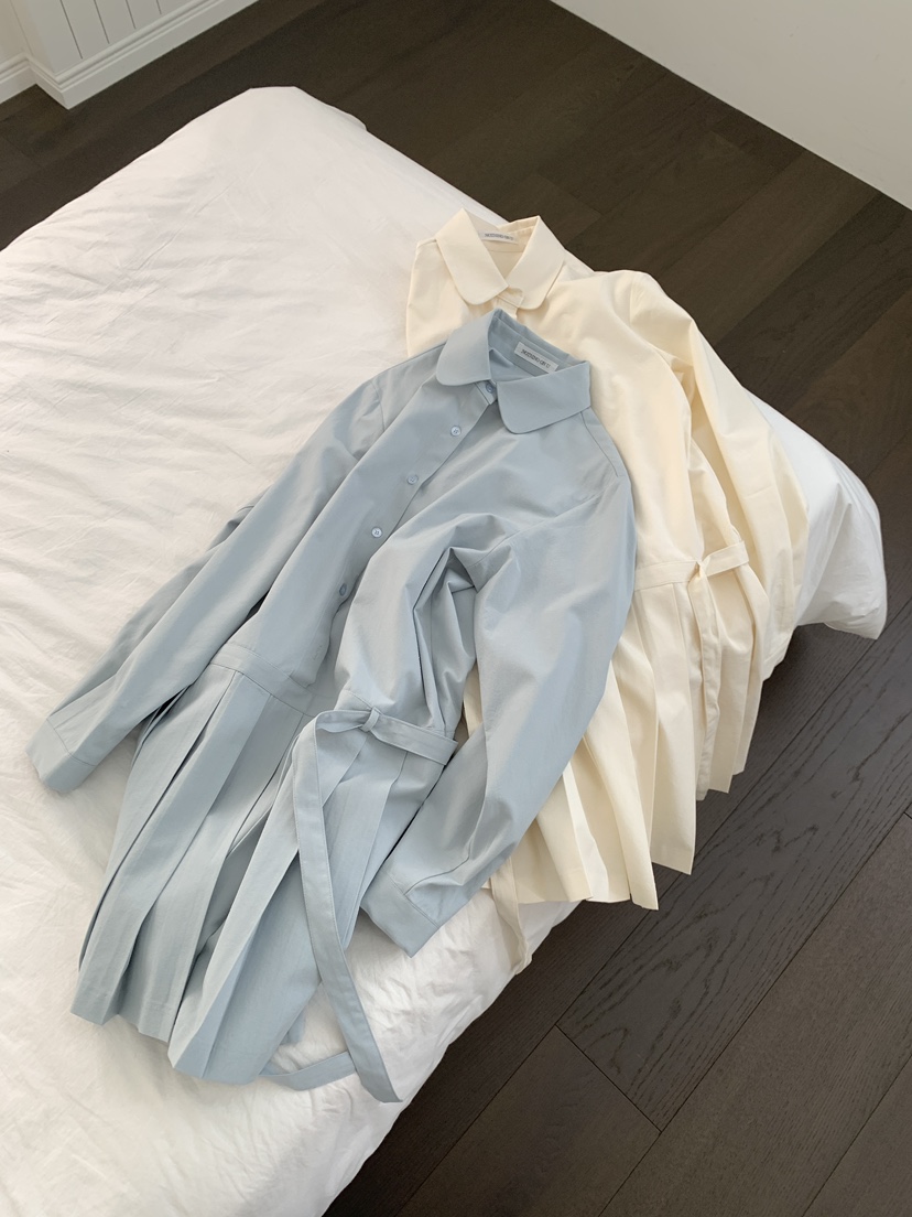 NOTHING韓國東大門代購女裝新款推薦休閑職業熱賣連衣裙褶裥NOTHING連衣裙