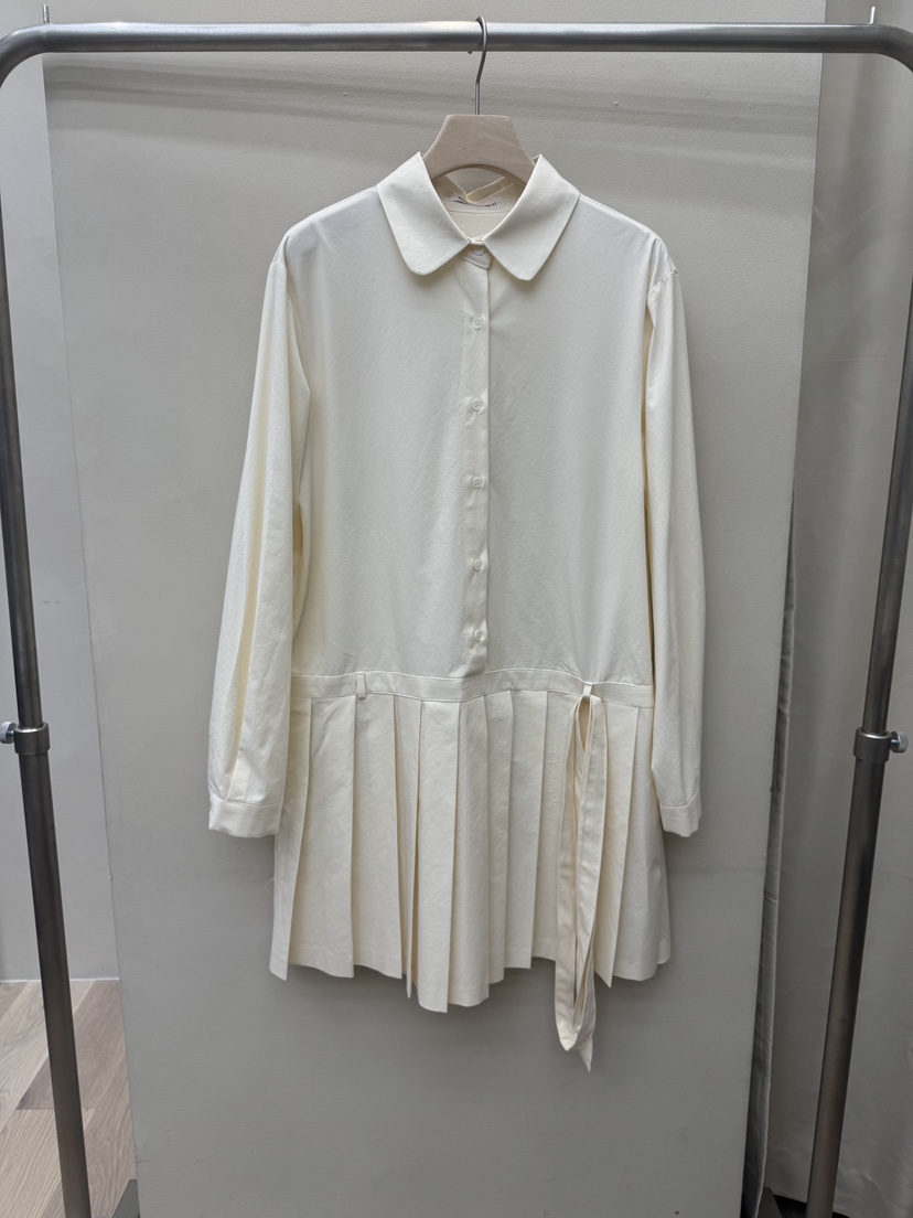 NOTHING韓國東大門代購女裝新款推薦休閑職業熱賣連衣裙褶裥NOTHING連衣裙圖色1