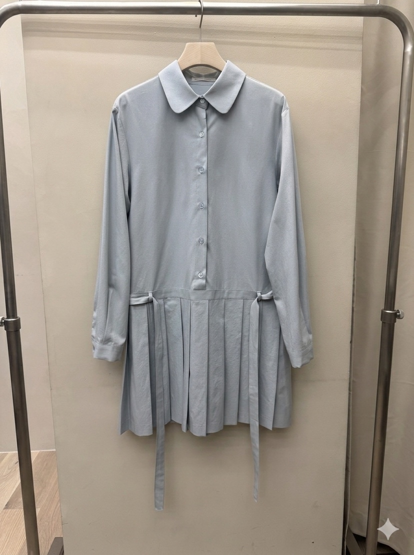 NOTHING韓國東大門代購女裝新款推薦休閑職業熱賣連衣裙褶裥NOTHING連衣裙圖色2