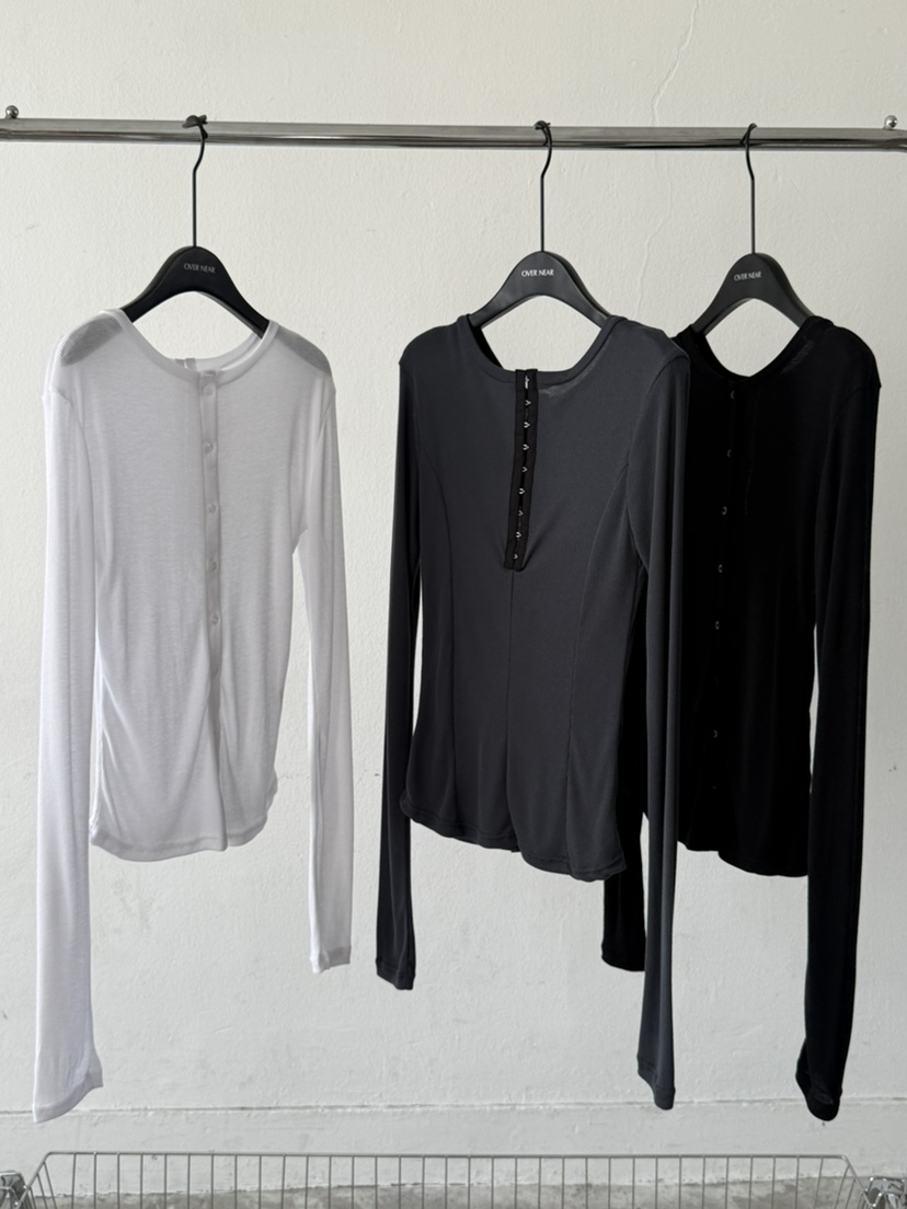 OVER NEAR韓國直郵女士新款26春夏時尚休閑人氣職業長袖T恤OVER NEAR長袖T恤