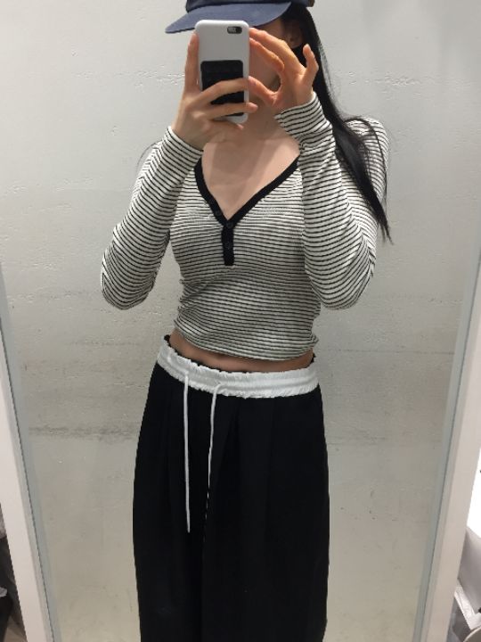 mars韓國直郵實拍女裝新品休閑熱賣推薦時尚職業人氣長袖T恤mars長袖T恤