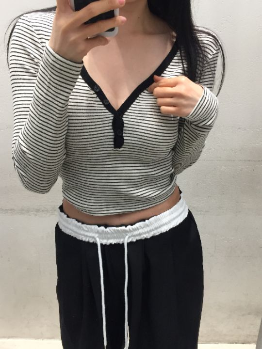 mars韓國直郵實拍女裝新品休閑熱賣推薦時尚職業人氣長袖T恤mars長袖T恤圖色3