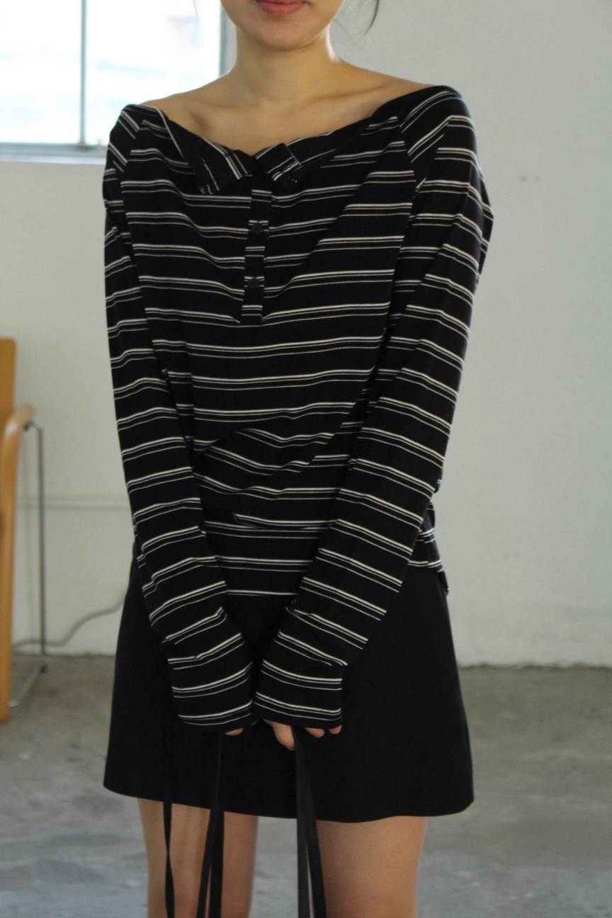 OVER NEAR韓國東大門直郵女士新品26春夏熱賣職業長袖T恤OVER NEAR長袖T恤