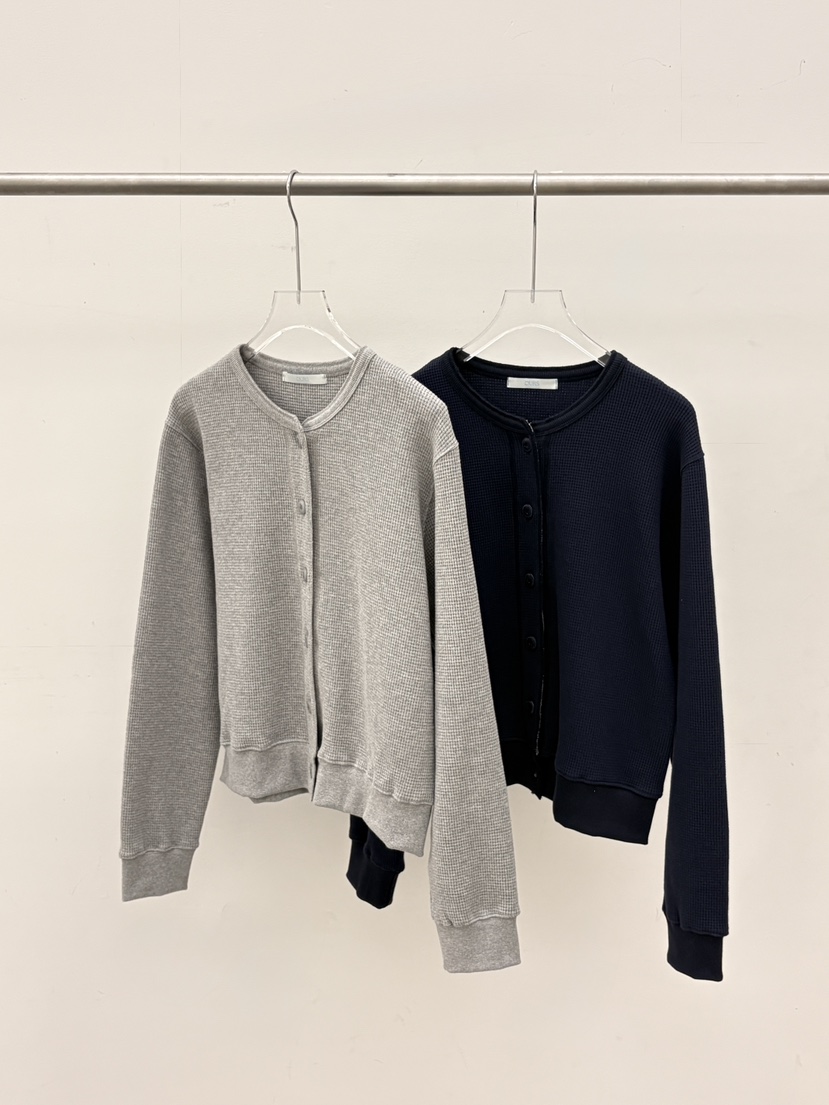 OURS韓國東大門直郵女士新品職業推薦26春夏夾克華夫格開衫OURS夾克