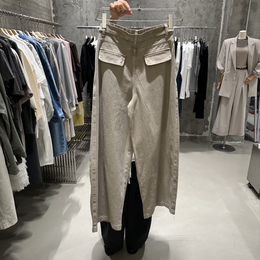 JUNI韓國直郵女裝新品休閑職業26春夏熱賣時尚休閑褲含腰帶my juni休閑褲