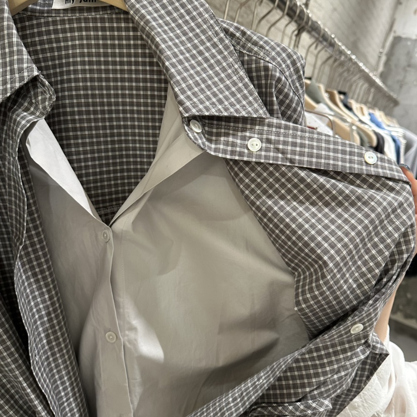 JUNI韓國代購女士新款26春夏推薦時尚職業休閑襯衫蕾絲衫my juni襯衫/蕾絲衫