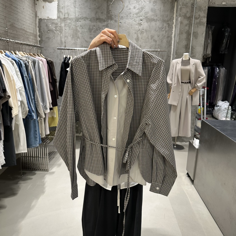 JUNI韓國代購女士新款26春夏推薦時尚職業休閑襯衫蕾絲衫my juni襯衫/蕾絲衫圖色2