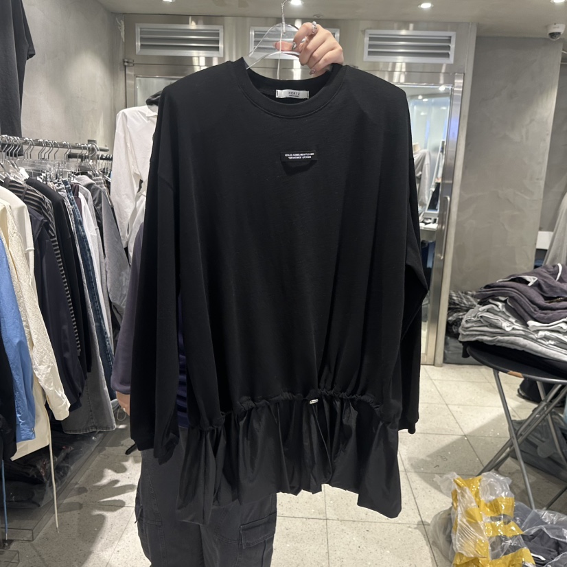 HERTZ-P韓國代購女士新款休閑職業26春夏推薦熱賣長袖T恤HERTZ-P長袖T恤圖色2黑色