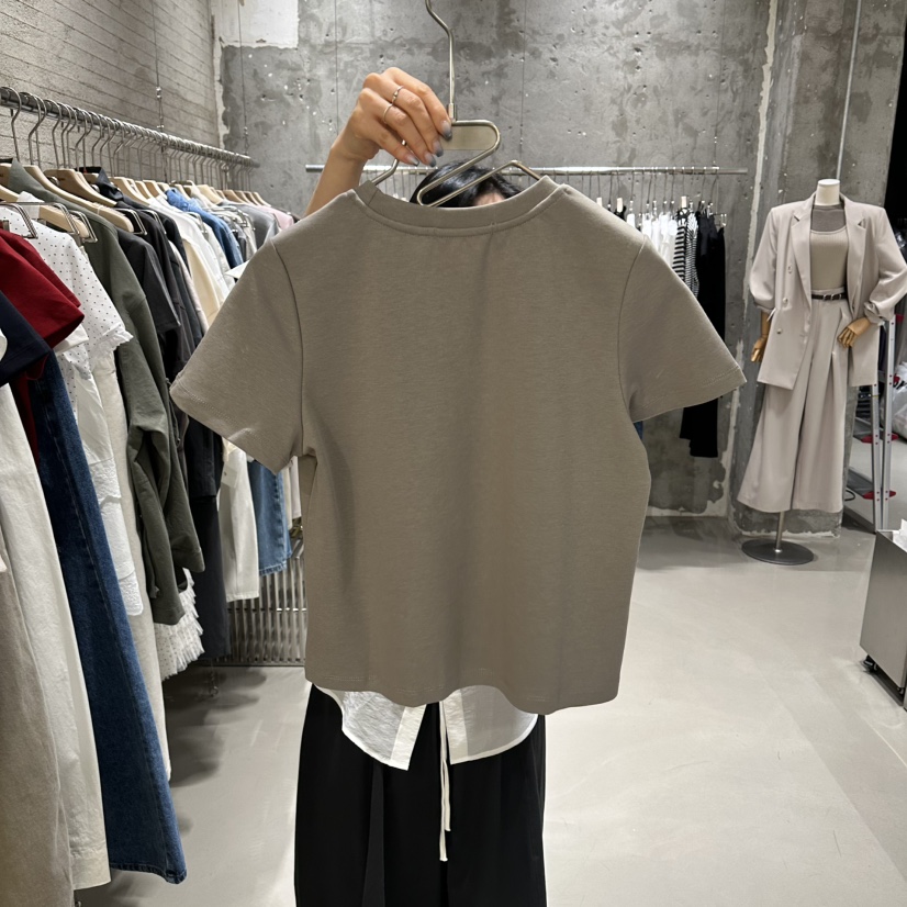 JUNI韓國代購女士新款26春夏人氣熱賣時尚推薦職業休閑T恤my juniT恤