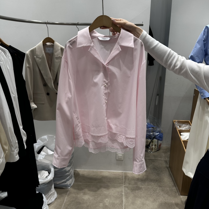 ENVY韓國東大門直郵女士新品26春夏熱賣推薦職業襯衫蕾絲衫ENVY襯衫/蕾絲衫圖色1