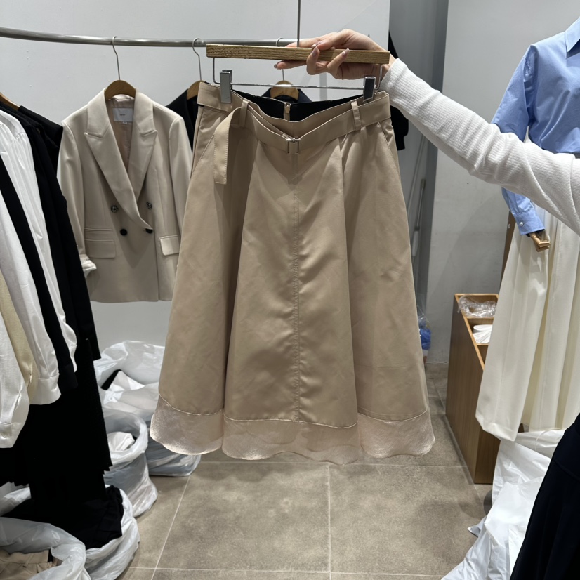 ENVY韓國東大門直郵女士新品人氣職業26春夏推薦長裙含腰帶ENVY長裙圖色1