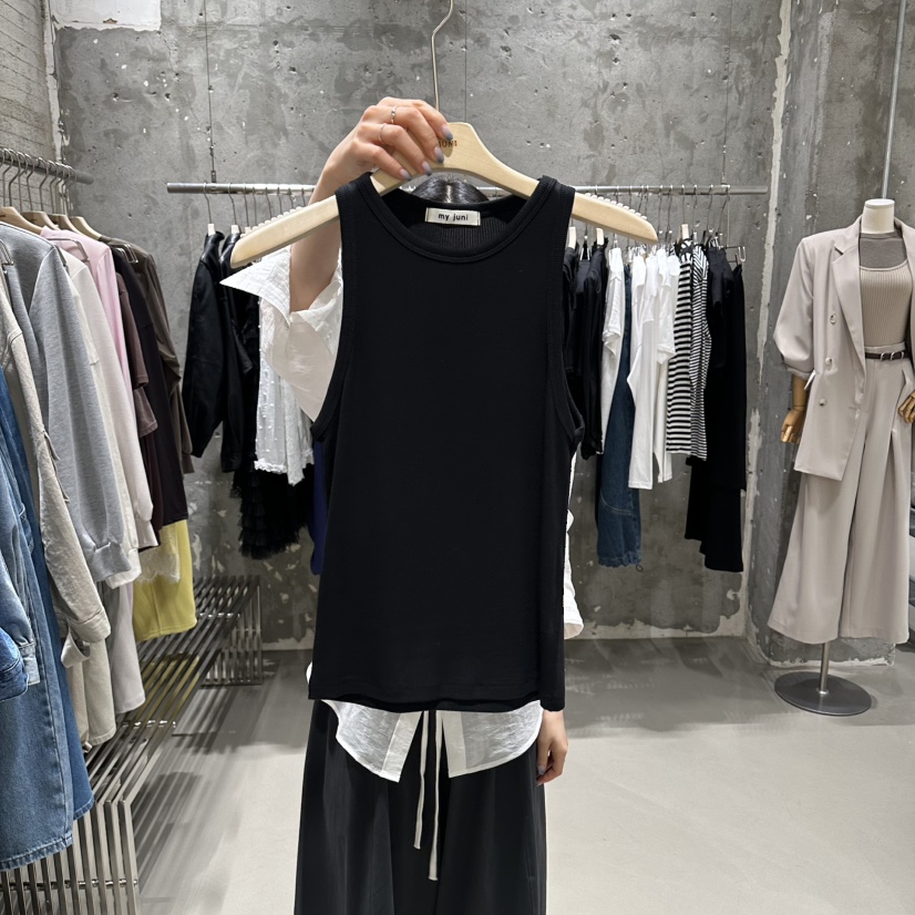 JUNI韓國東大門直郵女裝新款熱賣人氣時尚26春夏吊帶背心my juni吊帶/背心圖色2