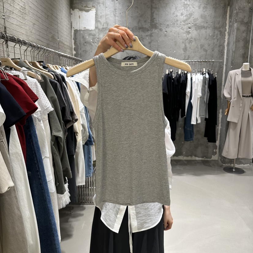 JUNI韓國東大門直郵女裝新款熱賣人氣時尚26春夏吊帶背心my juni吊帶/背心圖色3