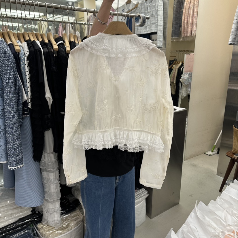 CORNER韓國代購女士新品職業休閑人氣熱賣時尚襯衫蕾絲衫CORNER.302襯衫/蕾絲衫