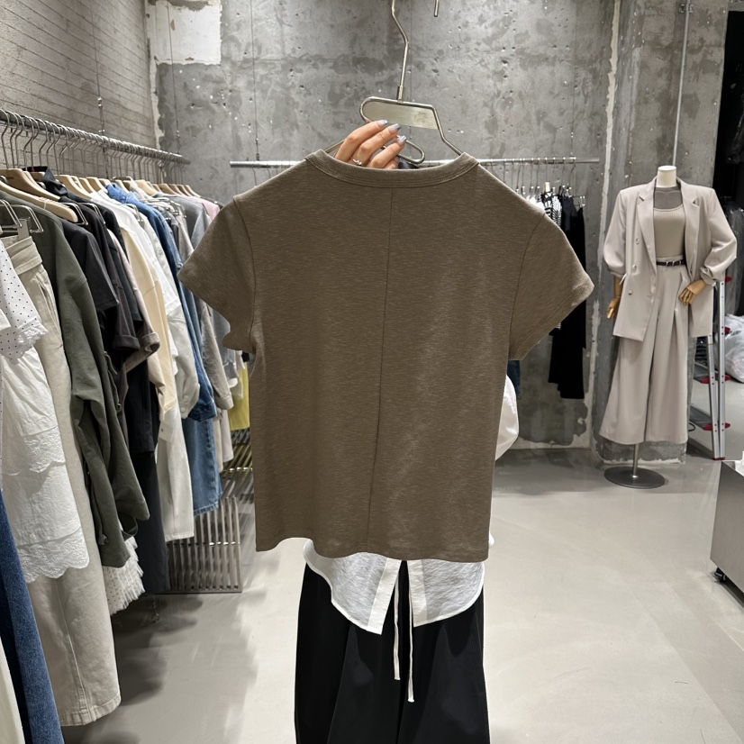 JUNI韓國東大門代購女裝新品休閑熱賣26春夏推薦人氣時尚T恤my juniT恤