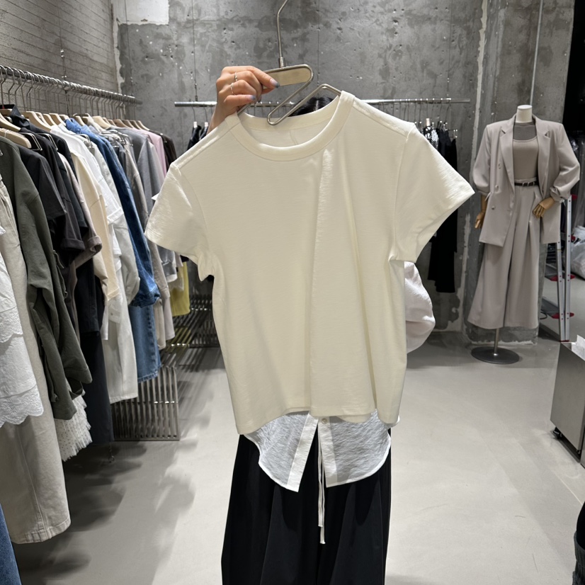 JUNI韓國東大門代購女裝新品休閑熱賣26春夏推薦人氣時尚T恤my juniT恤圖色1