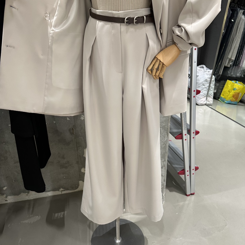 JUNI韓國東大門代購女裝新品休閑職業人氣休閑褲不含腰帶my juni休閑褲圖色1