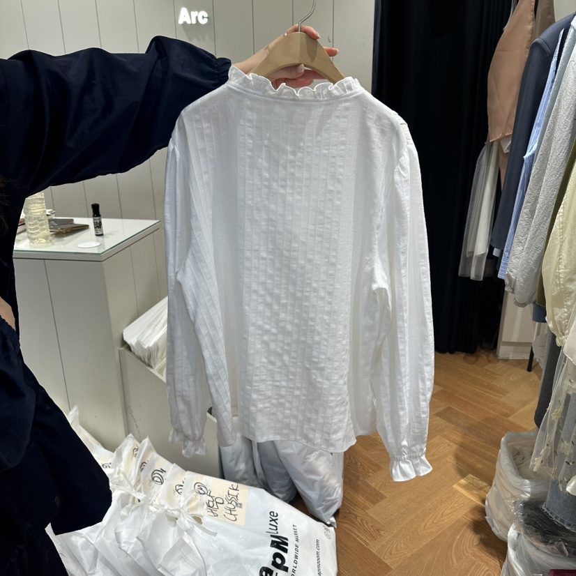 ARC韓國直郵實拍女裝新款推薦熱賣職業人氣時尚襯衫蕾絲衫ARC EN CIEL襯衫/蕾絲衫