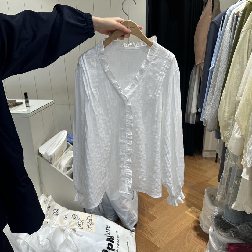 ARC韓國直郵實拍女裝新款推薦熱賣職業人氣時尚襯衫蕾絲衫ARC EN CIEL襯衫/蕾絲衫圖色1