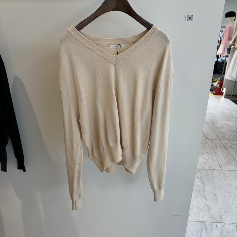 AGO韓國東大門代購女裝新品休閑職業26春夏熱賣針織衫復古AGO針織衫圖色1