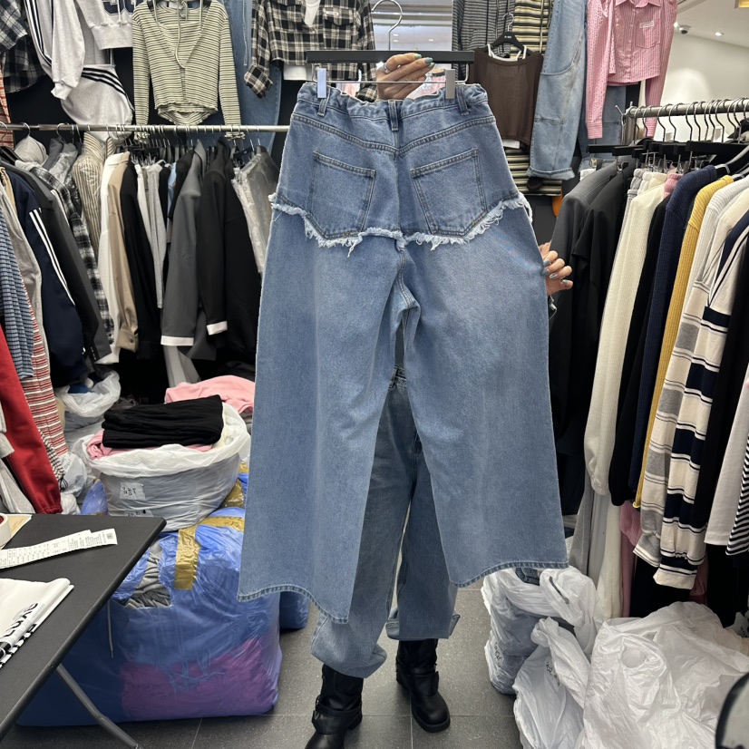 A-DEL韓國東大門直郵女裝新款人氣26春夏休閑熱賣牛仔褲A-DEL牛仔褲