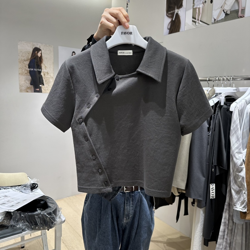 FAVOR-P韓國代購女裝新品時尚推薦休閑針織衫不含內搭紐扣FAVOR-P針織衫圖色3