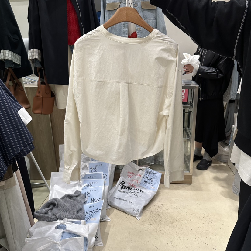 MELO韓國直郵女裝新品26春夏休閑熱賣時尚推薦襯衫蕾絲衫MELO襯衫/蕾絲衫