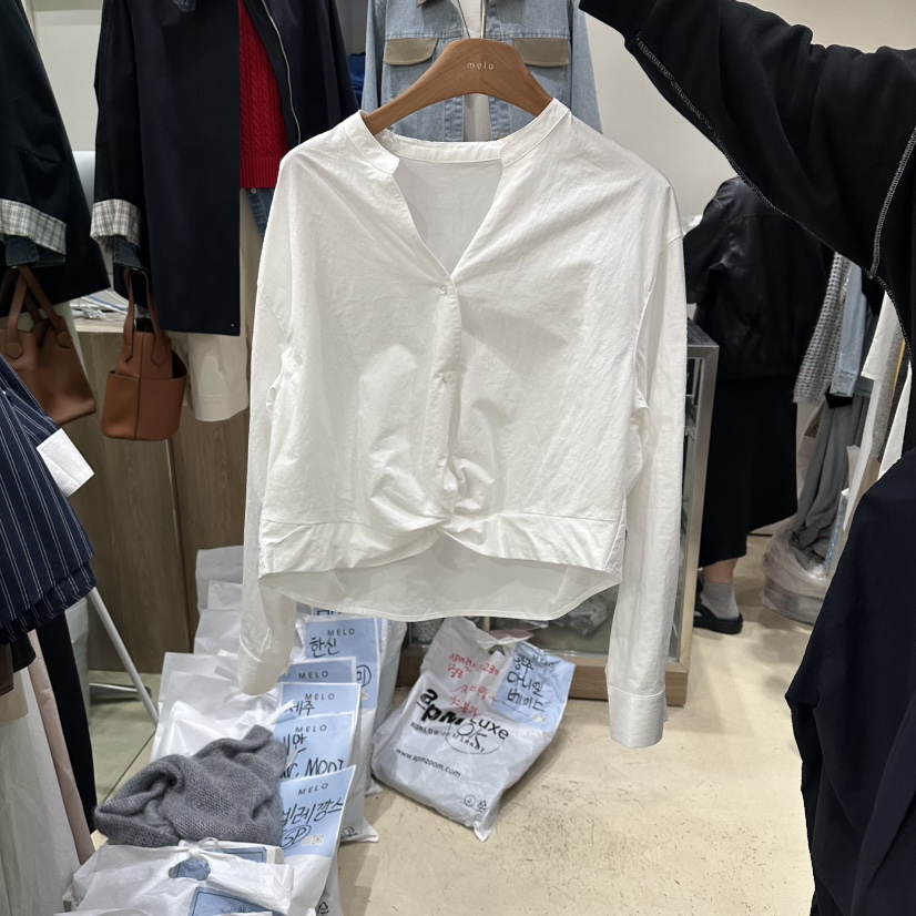 MELO韓國直郵女裝新品26春夏休閑熱賣時尚推薦襯衫蕾絲衫MELO襯衫/蕾絲衫圖色3白色