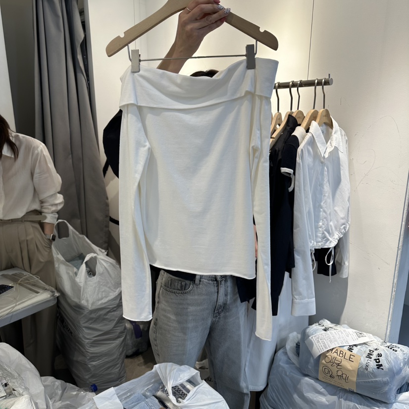 HABLE韓國直郵實拍女裝新款26春夏熱賣時尚休閑人氣長袖T恤HABLE長袖T恤