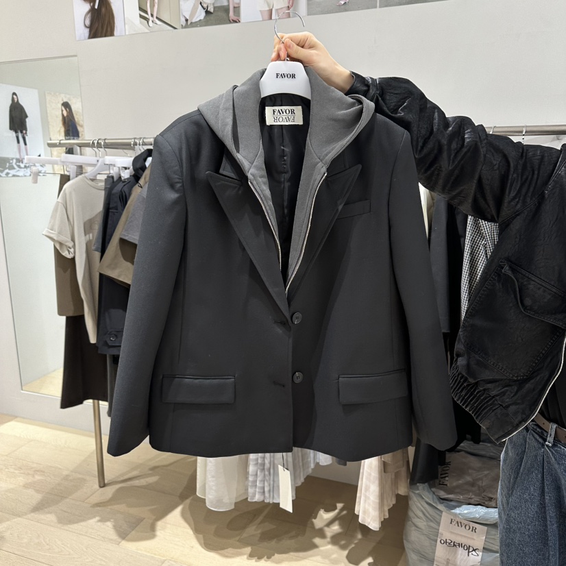 FAVOR-P韓國直郵女裝新品推薦人氣休閑職業熱賣夾克可拆卸FAVOR-P夾克圖色2