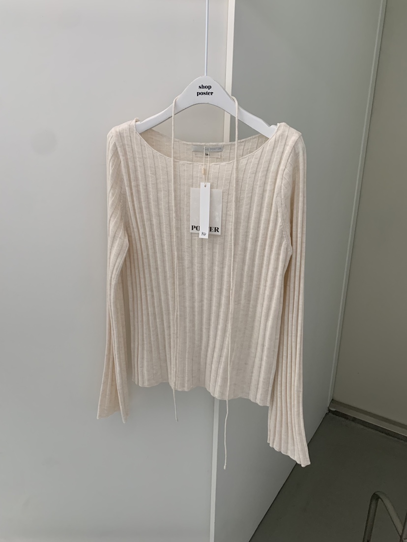 SHOP POSTER韓國東大門代購女士新品26春夏休閑針織衫絲綢SHOP_POSTER針織衫圖色1