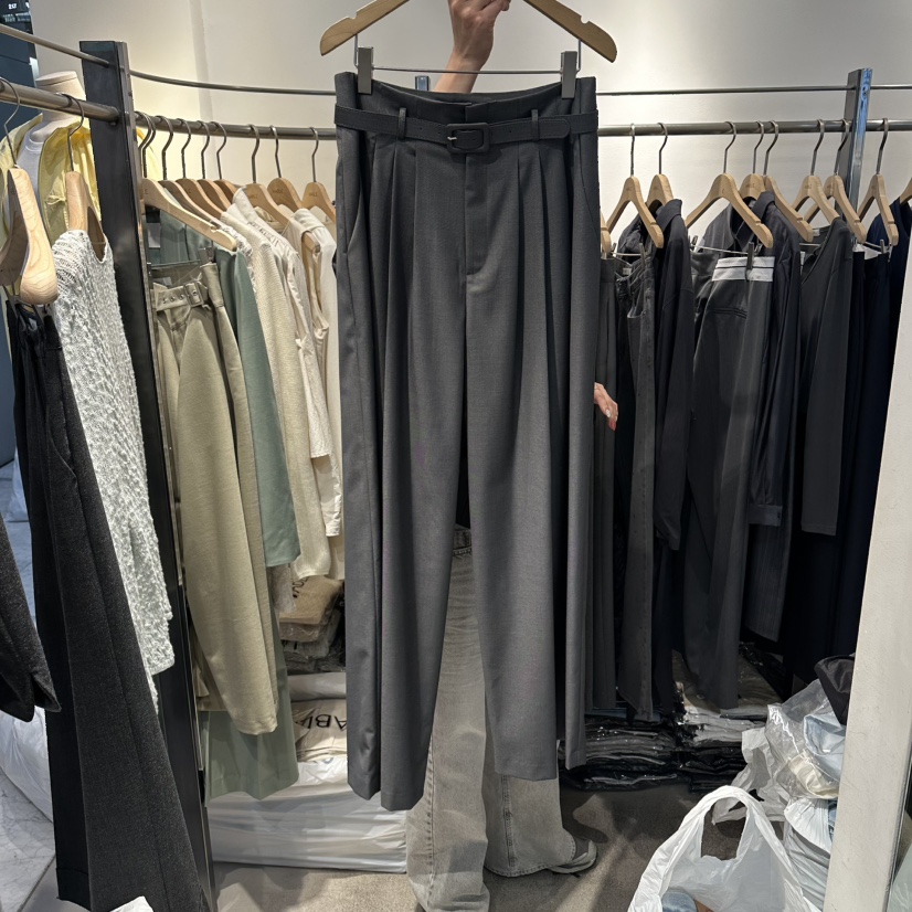 HABLE韓國東大門直郵女裝新品熱賣推薦職業人氣休閑褲含腰帶HABLE休閑褲圖色2