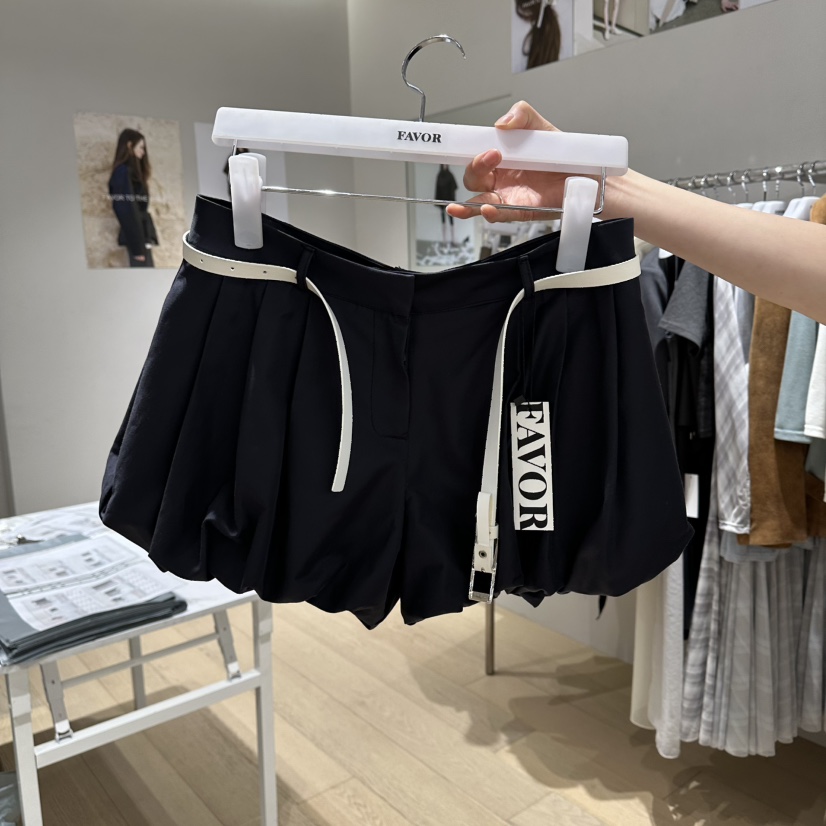 FAVOR-P韓國東大門直郵女士新款人氣26春夏短褲不含腰帶FAVOR-P短褲圖色2