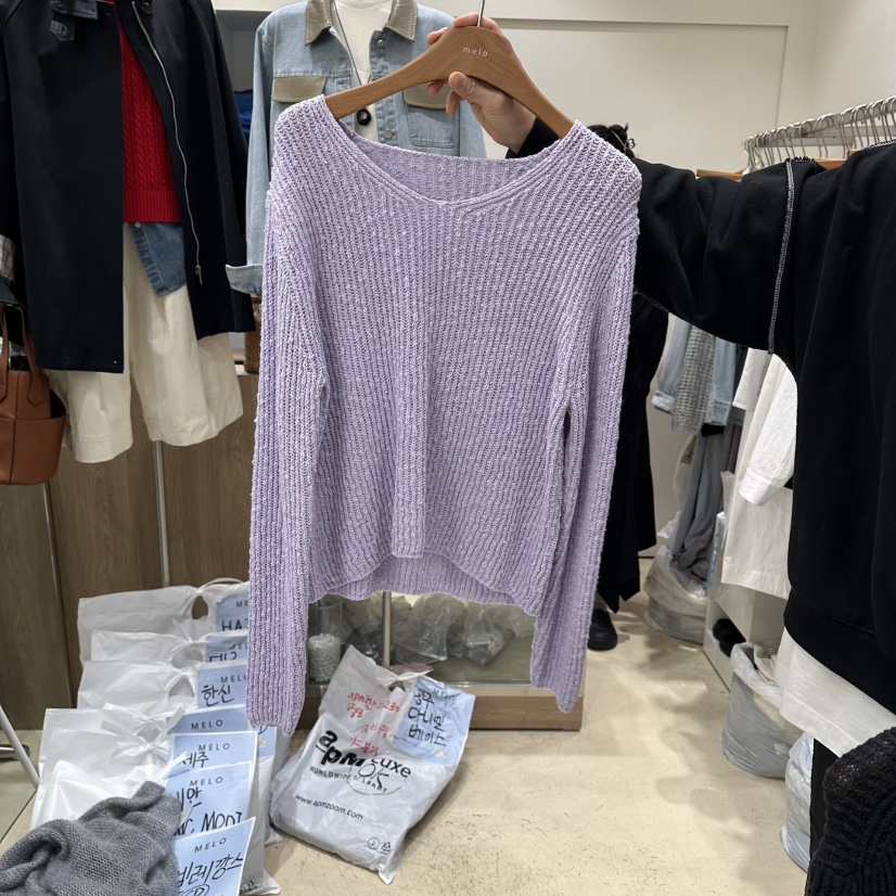 MELO韓國代購女裝新品26春夏休閑時尚熱賣針織衫不含內搭MELO針織衫圖色3