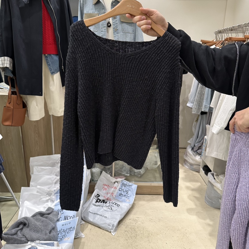 MELO韓國代購女裝新品26春夏休閑時尚熱賣針織衫不含內搭MELO針織衫圖色4