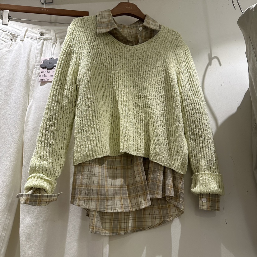 MELO韓國代購女裝新品26春夏休閑時尚熱賣針織衫不含內搭MELO針織衫圖色5