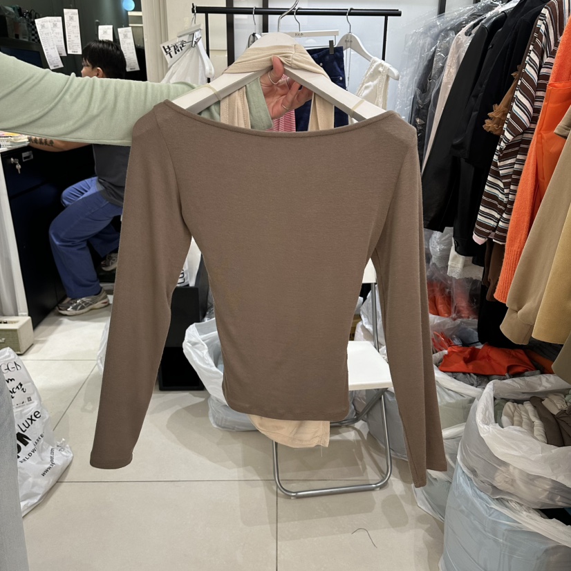 EGG IS韓國代購女士新品人氣休閑推薦時尚長袖T恤假兩件EGG IS長袖T恤