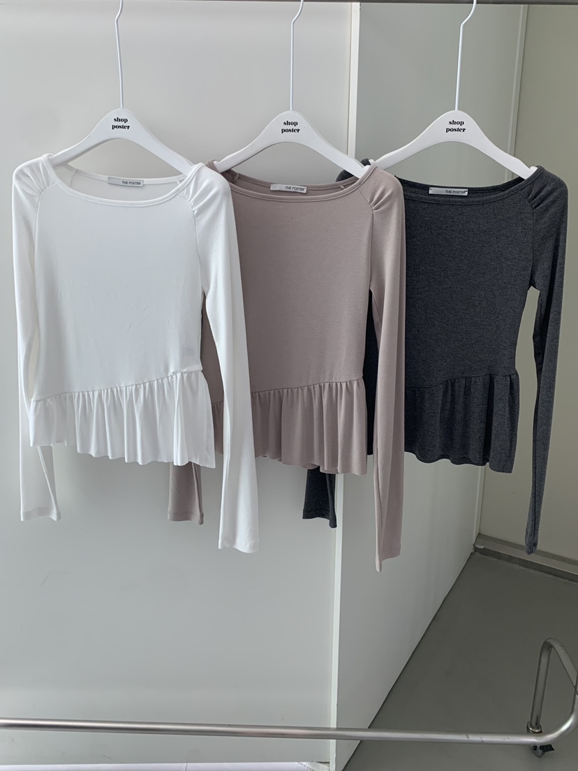 SHOP POSTER韓國代購女裝新品熱賣人氣推薦職業休閑長袖T恤SHOP_POSTER長袖T恤