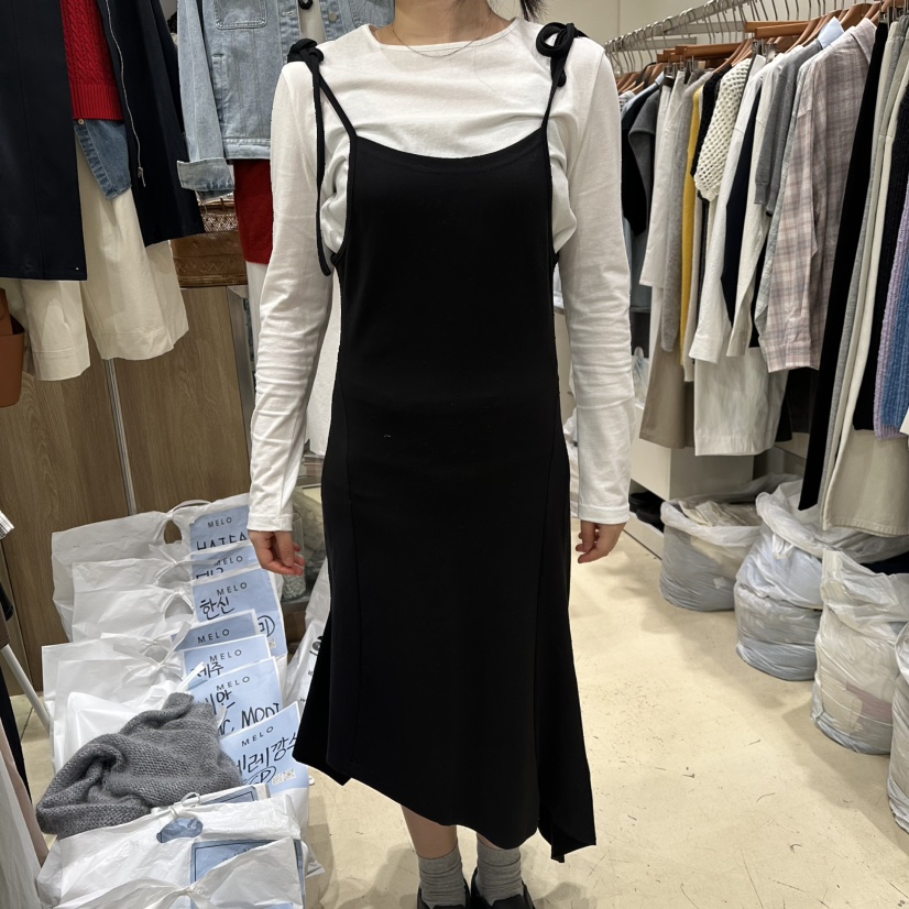 MELO韓國直郵女士新款26春夏熱賣推薦職業休閑時尚連衣裙MELO連衣裙圖色1黑色