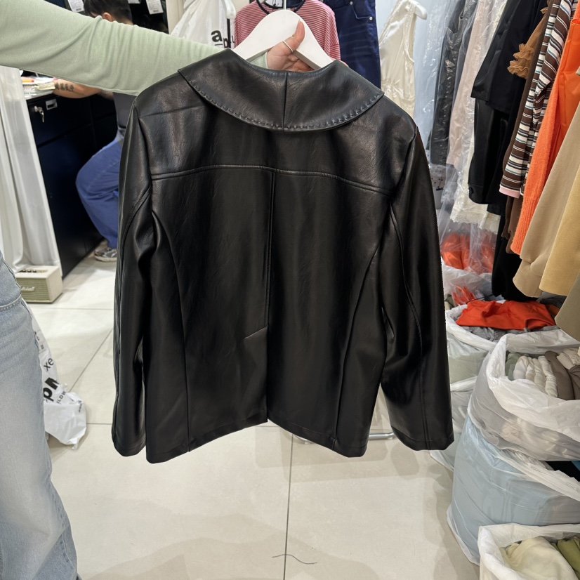 EGG IS韓國直郵實拍女士新款人氣時尚休閑職業熱賣夾克皮革EGG IS夾克