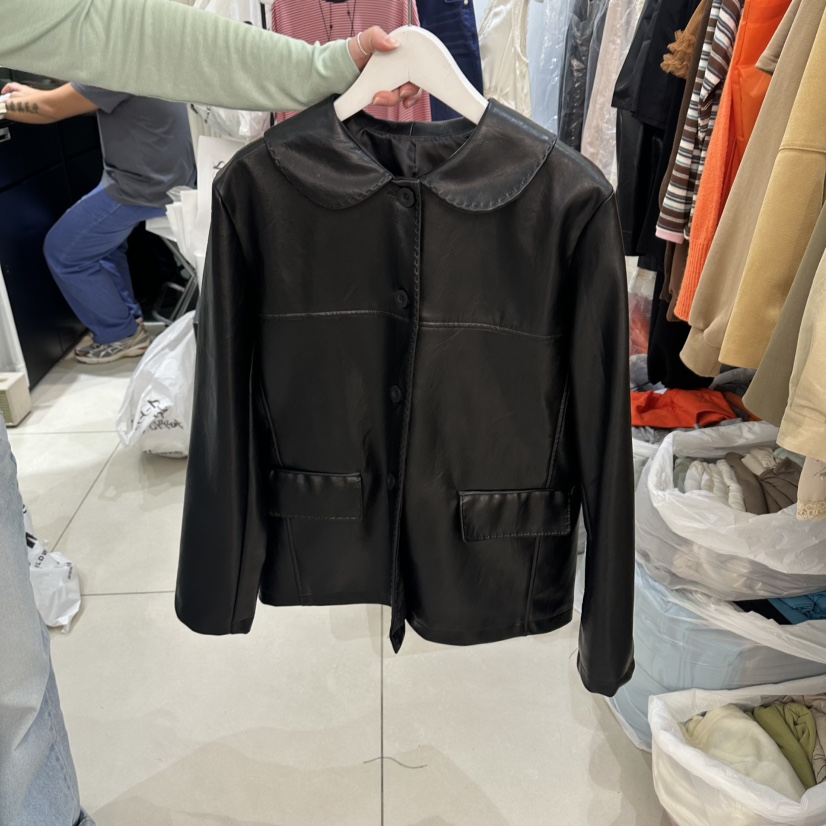 EGG IS韓國直郵實拍女士新款人氣時尚休閑職業熱賣夾克皮革EGG IS夾克圖色2