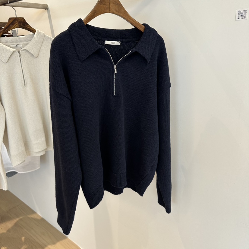 AGO韓國東大門直郵女裝新品推薦人氣26春夏職業針織衫拉鏈AGO針織衫圖色2