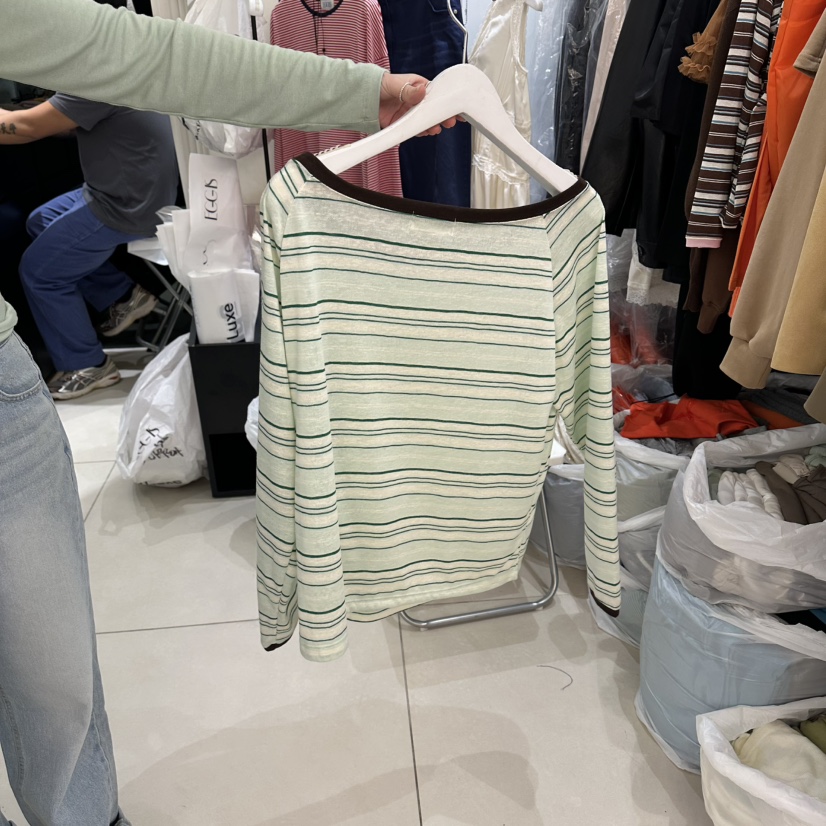 EGG IS韓國直郵女裝新款時尚職業26春夏推薦熱賣長袖T恤EGG IS長袖T恤