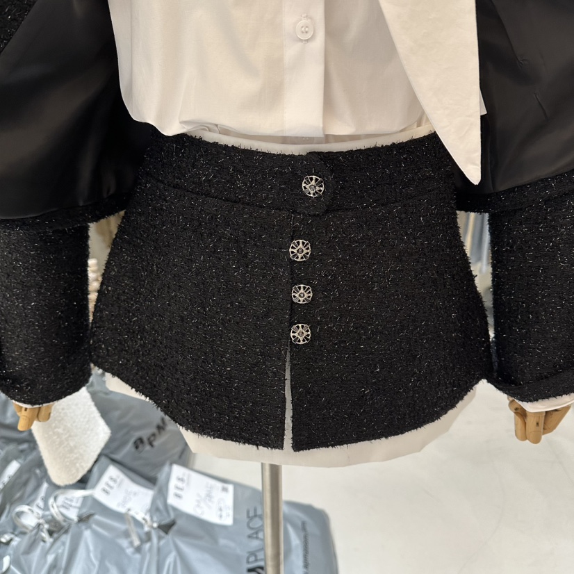 BES韓國直郵實拍女裝新品時尚職業26春夏推薦人氣短裙粗花呢BES SEOUL短裙圖色2