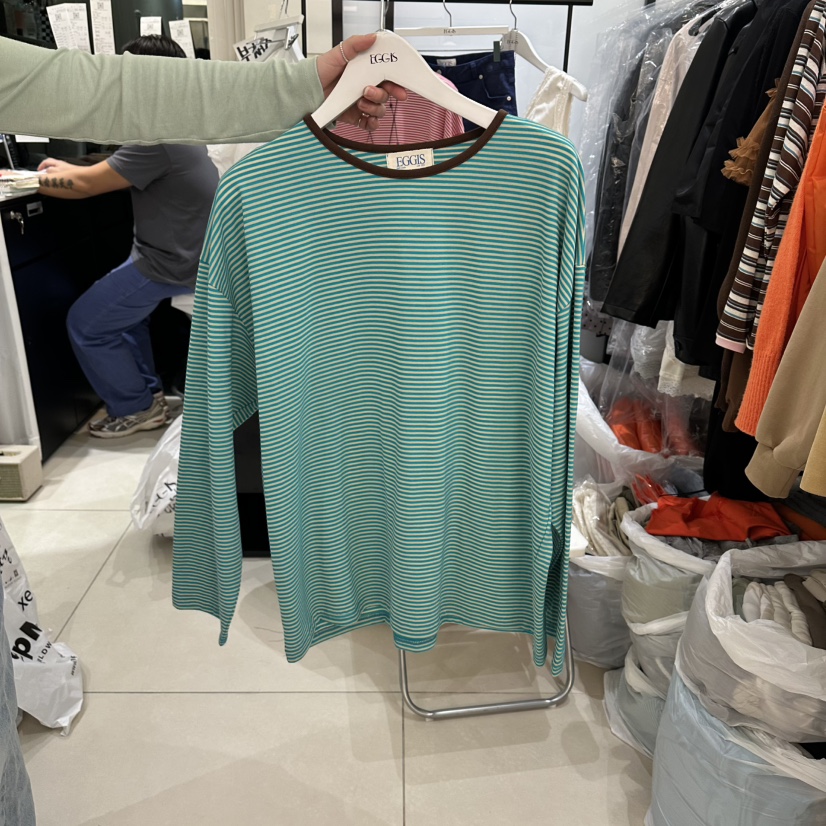 EGG IS韓國代購女裝新品26春夏人氣推薦時尚職業長袖T恤EGG IS長袖T恤圖色2